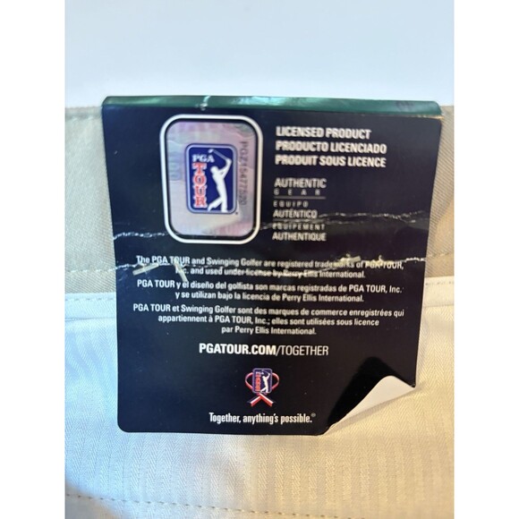 NEW PGA TOUR Flat Expandable Waist Shorts Tan Khaki Men's Size 40 MSRP$55 - Picture 8 of 14